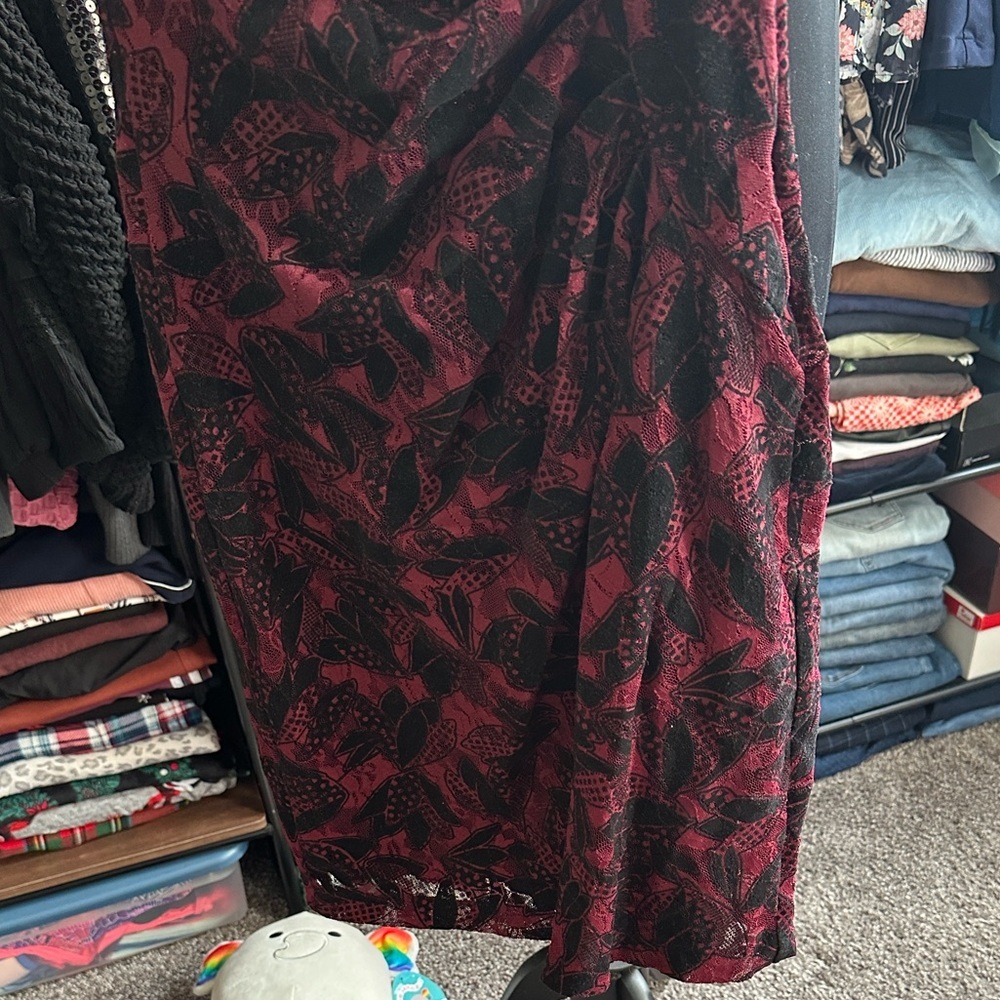 Maeve Black and Red/pink Dress eyelet dress size 0 - Picture 8 of 11